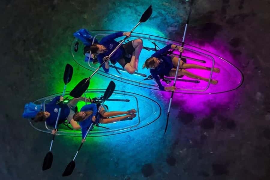 San Marcos: Sunset Clear Kayak Eco Tour with Glow Lights - Breaking Down the Itinerary