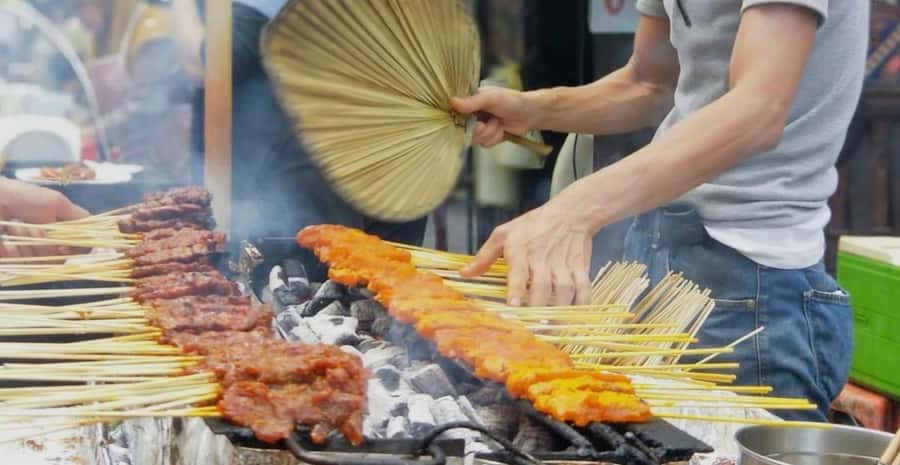 Sparkling Singapore City tour-RiverCruise, LightShows, Satay - Spectra Light and Water Show at Marina Bay Sands