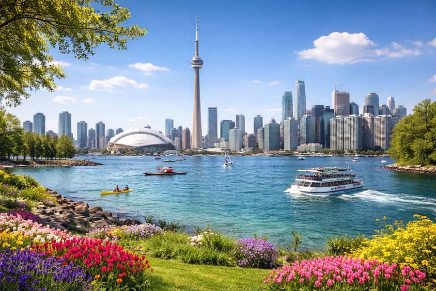 Montreal: Toronto & Niagara Falls Tour with Train & Hotel - Exploring Toronto on Foot with a Guided Tour