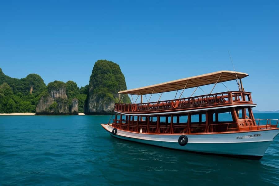 Krabi: Five Island Sunset Cruise by Big Double Decker Boat - Key Points