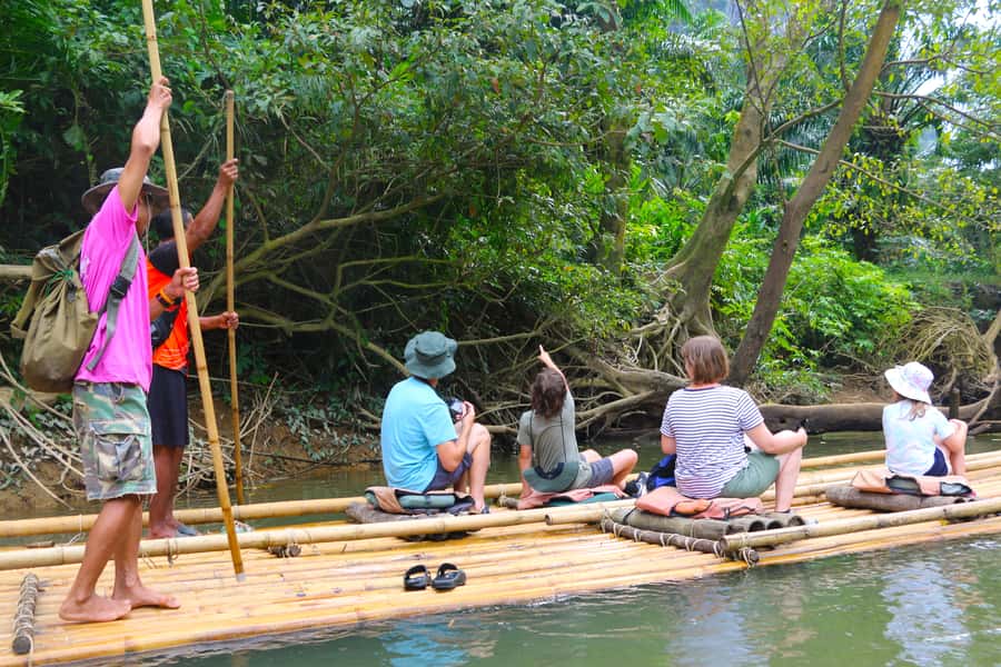 Khao Lak: Khao Sok Bamboo Rafting and Elephant Bathing Trip - Key Points