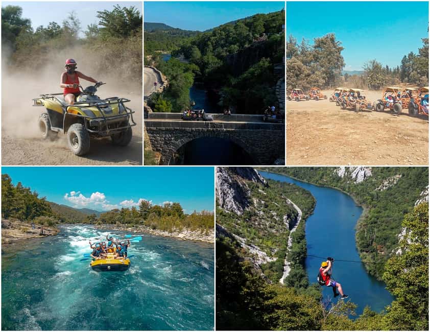 Antalya/Side: Quad, Buggy, Rafting & Zipline Tour with Lunch - What’s Included and What’s Not