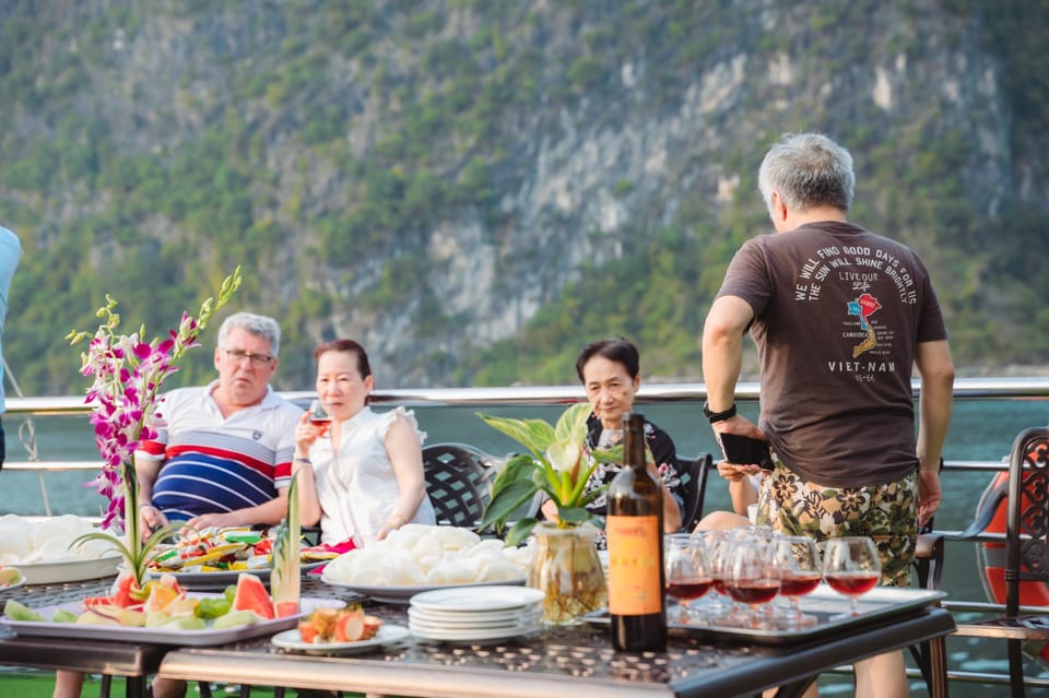 5-Star Ha Long Bay w Lunch, Kayak, Jacuzzi Cruise| Limousine - Lunch: Fresh Seafood & Vietnamese Flavors