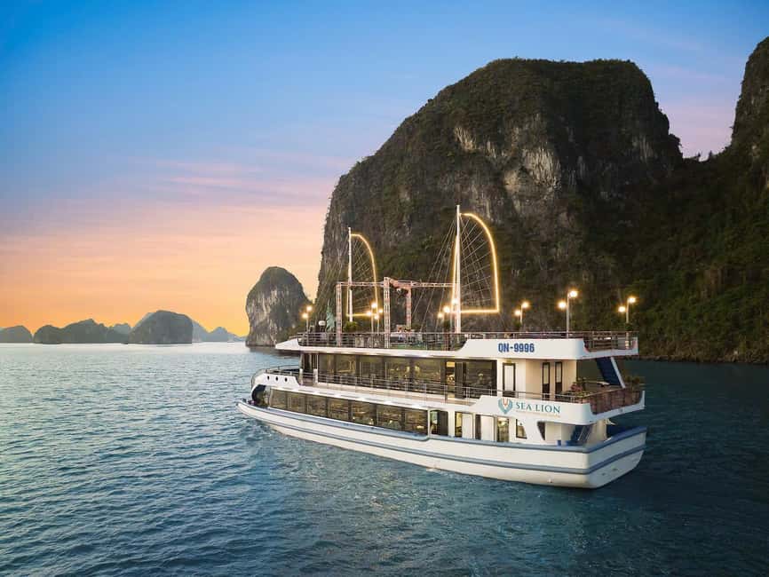 5-Star Ha Long Bay w Lunch, Kayak, Jacuzzi Cruise| Limousine - Titop Island: Sun, Sand, and Panoramic Views