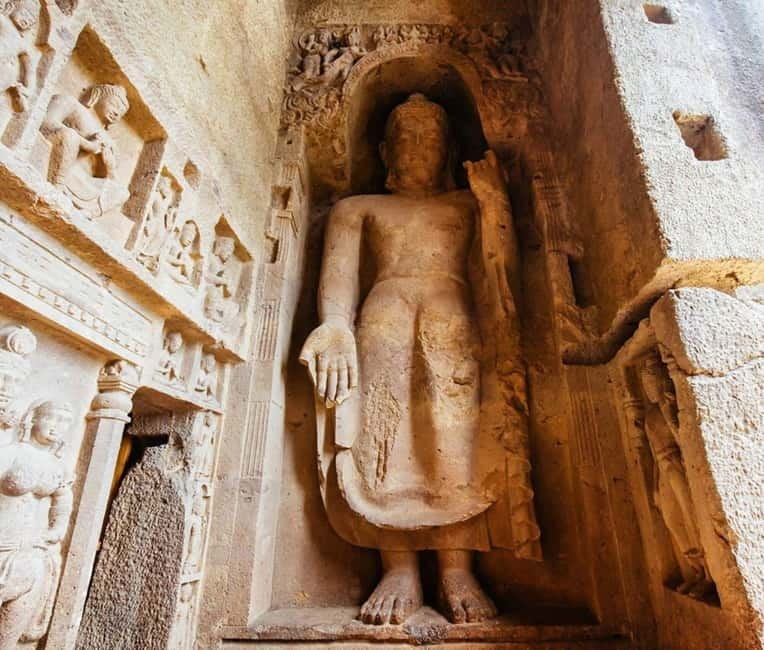 Mumbai: Buddhist Kanheri Caves with Golden Pagoda Temple - The Serenity of the Golden Vipassana Pagoda
