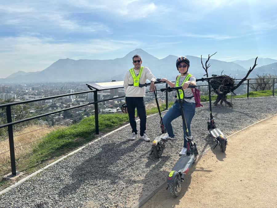 Andes Mountain Range on Electric Scooter, culture and nature - Scenic Elevation and Sunset Views