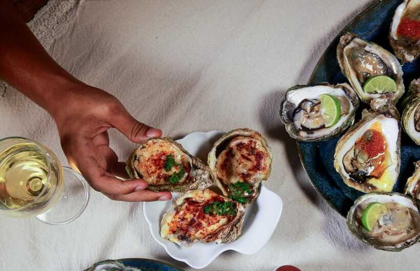 Oyster Platter With Wine By Unawatuna Beach - The Sum Up