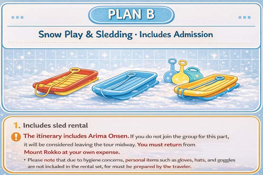 From Osaka: Rokko Mountain Snow Park & Arima Hot Springs - FAQs