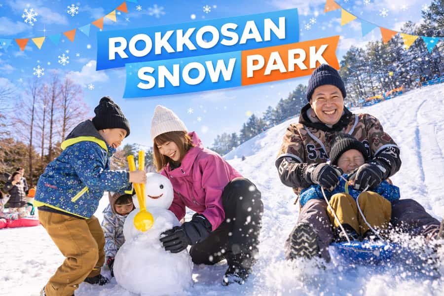 From Osaka: Rokko Mountain Snow Park & Arima Hot Springs - Shopping at Kobe Sanda Premium Outlets