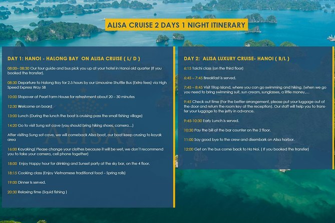 Overnight Luxury 5 Star Alisa Cruise with Meals, Kayak or Bamboo Boat - A Few Considerations
