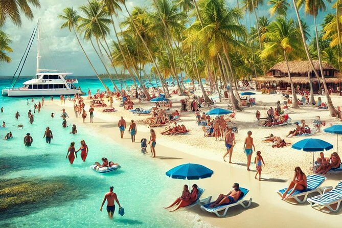 Punta Cana: Saona Island Catamaran Open Bar / Food Hotel Pickup - Key Points