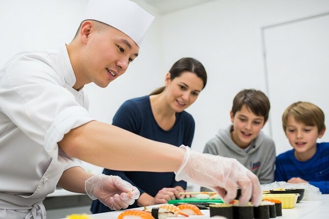 Sushi making Tokyo: 12 Pieces + Sake Ceremony & Whisk Matcha - Festival Fun with Ikura