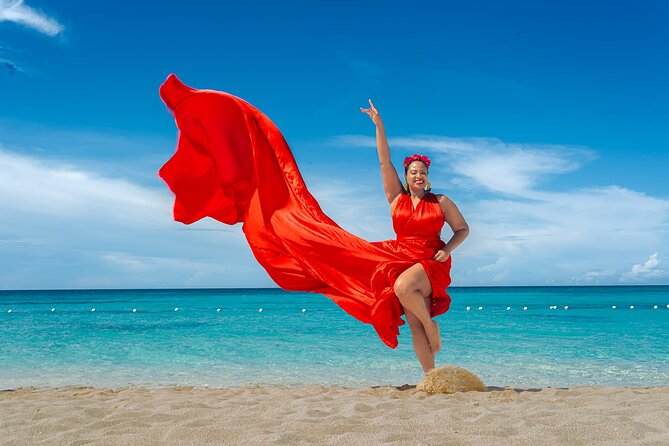 Flying Dress Photoshoot at Doctors Cave Beach Montego Bay Jamaica - Introduction