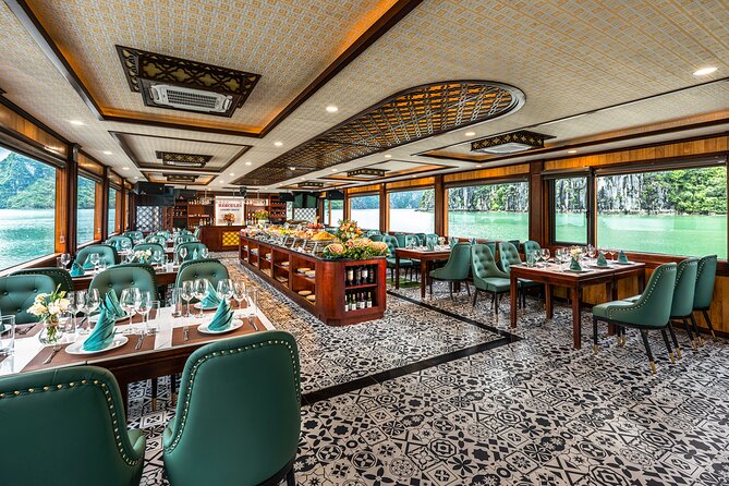 Halong Bay Luxury Cruise Day Trip: Buffet lunch & Limousine bus - Key Points