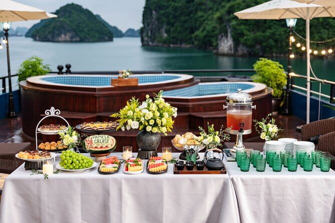Pamela Luxury 5-Star Day Cruise: Explore Halong Bay with Lunch - Lunch: Savoring Vietnamese Flavors