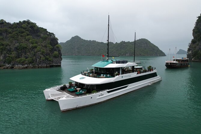 Luxury Catamaran Day Cruise to Lan Ha and Halong Bay from Hanoi - Key Points