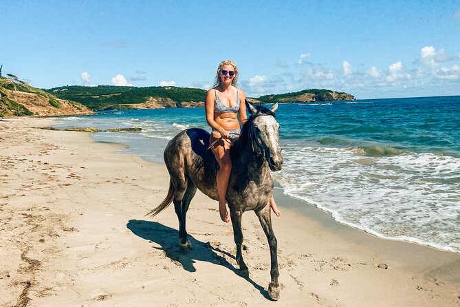 Private Beach Horseback Ride with Sandy Hoofs St. Lucia - Key Points