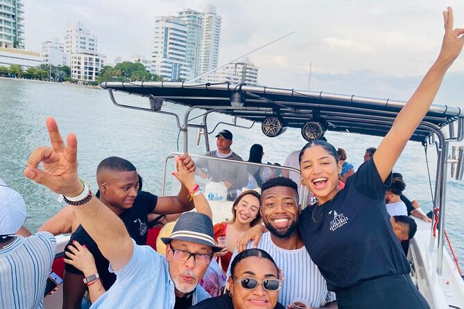 Open bar sunset party in the bay sharing with natives - A Closer Look at the Sunset Party in Cartagena Bay