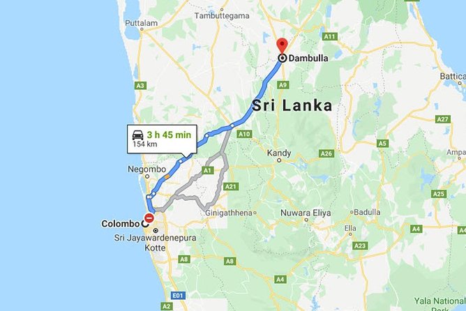 Colombo City to Dambulla City Private Transfer - The Sum Up