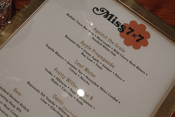 San Francisco History, Cocktail/Mocktail, Walking Guided Tour - An Inside Look at the Itinerary